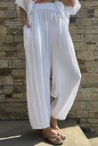 Cyril Crinkle Balloon Pant White
